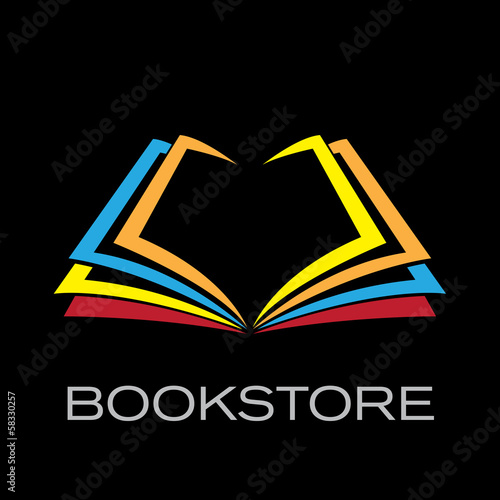 Vector Logo book on black background
