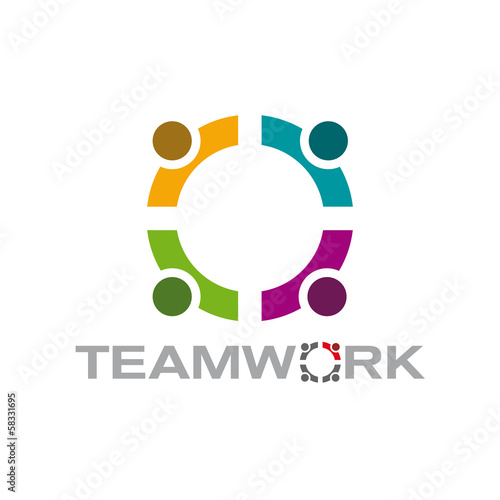 Vector logo teamwork, meeting