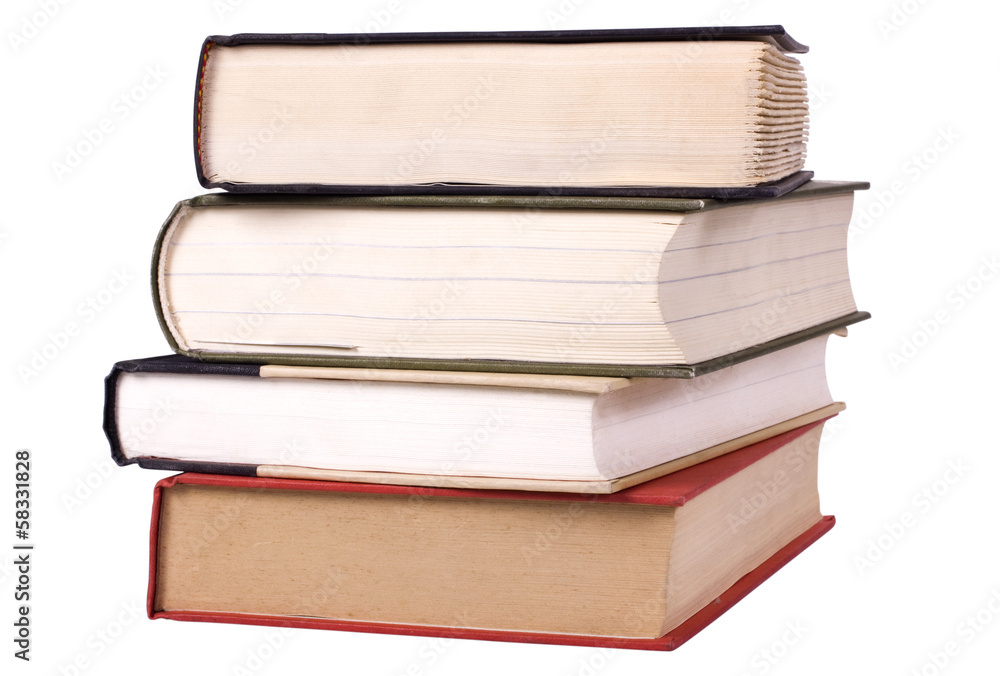 Close-up of a stack of books Close-up of a stack of books