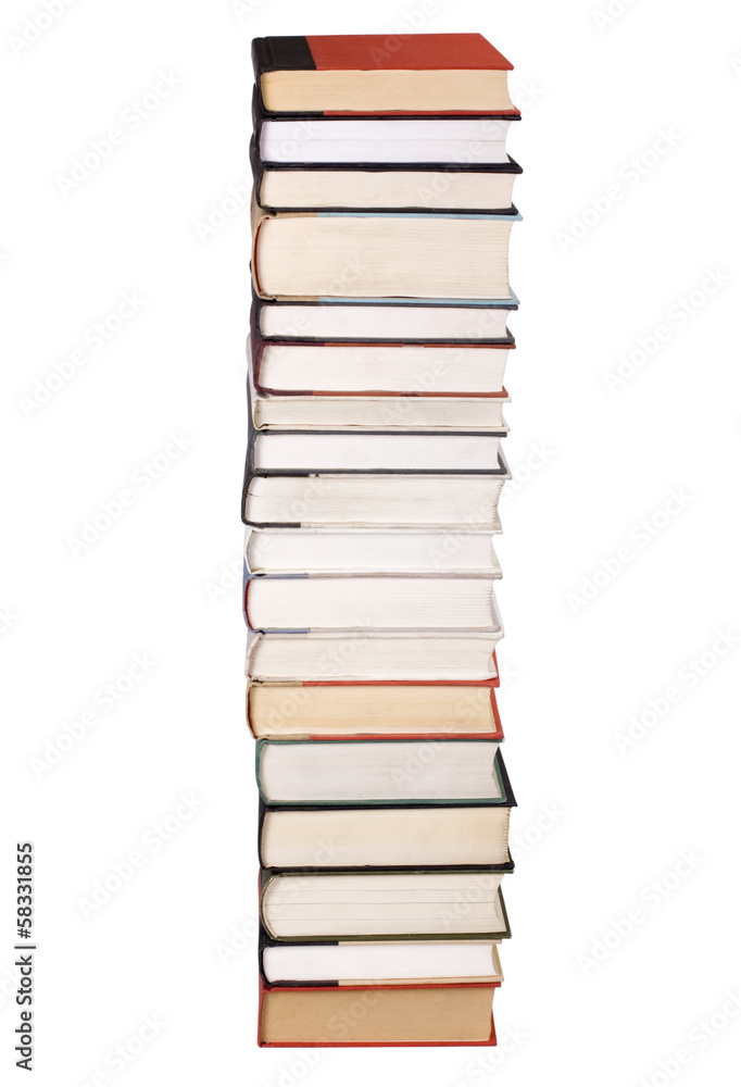 Close-up of a stack of books