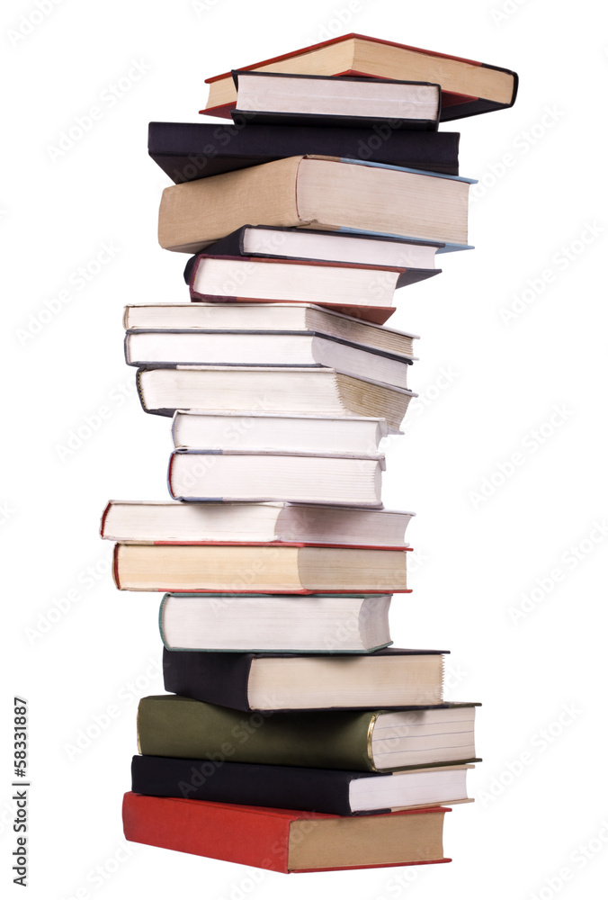 Close-up of a stack of books