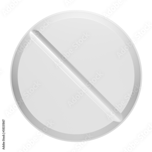Pill on a white background