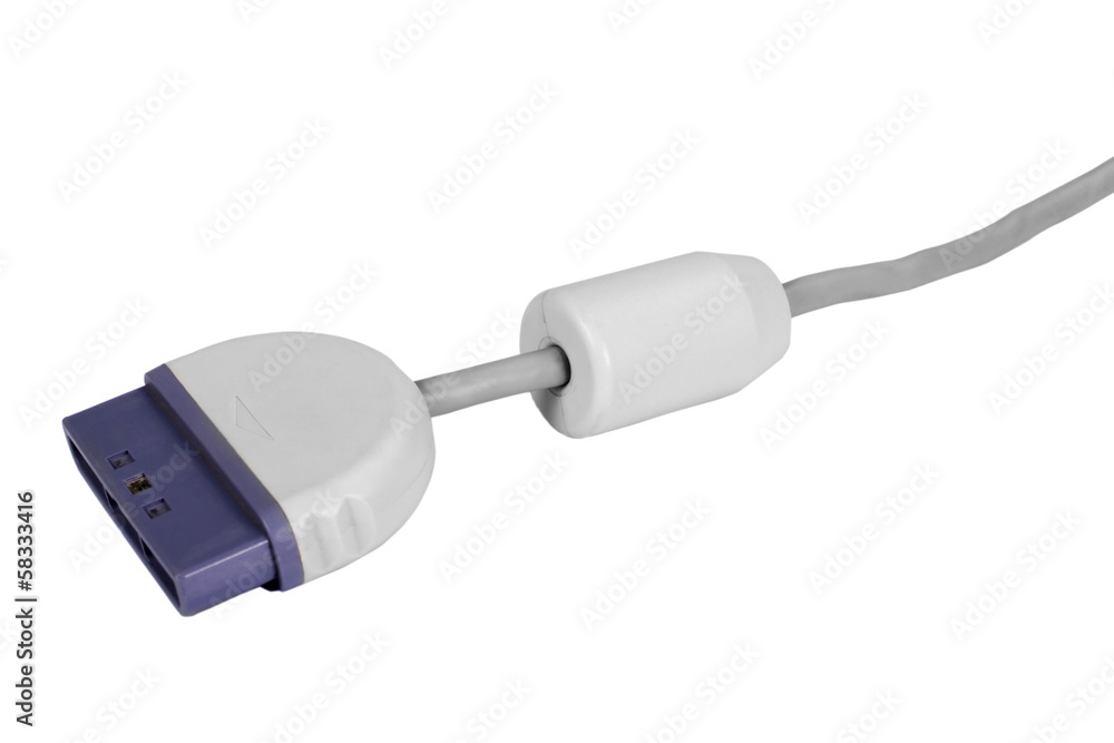 Close-up of a connector with a cable Close-up of a connector with a cable