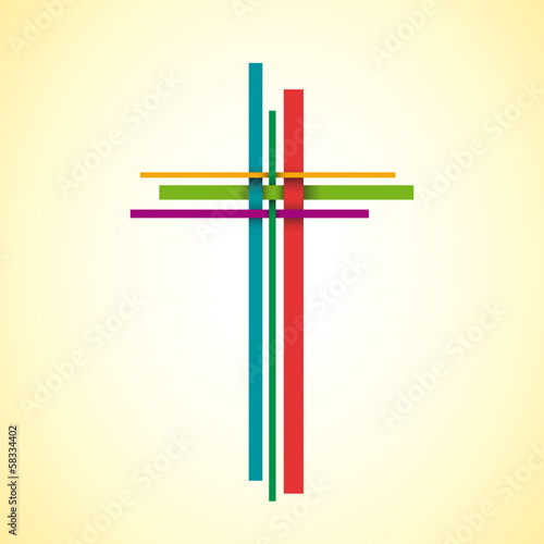 Vector logo Christ on the cross, easter