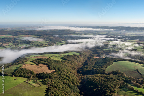 Auvergne vue du ciel , le Pays de Ménat photo