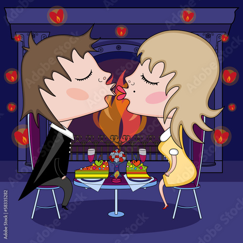 romantic date on Valentine's Day