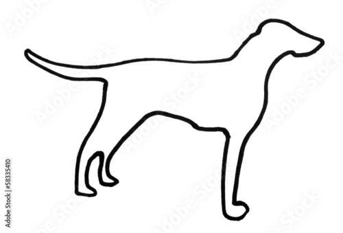 Outline of a dog