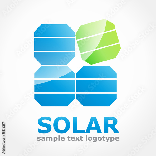 Vector logo solar energy