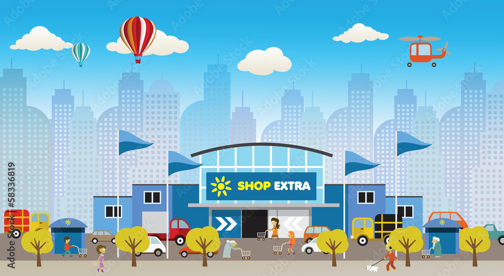 Fototapeta premium Shopping in the city