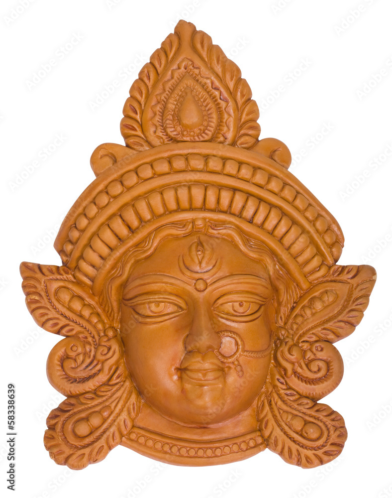 Close-up of a figurine of Goddess Durga Close-up of a figurine of Goddess Durga