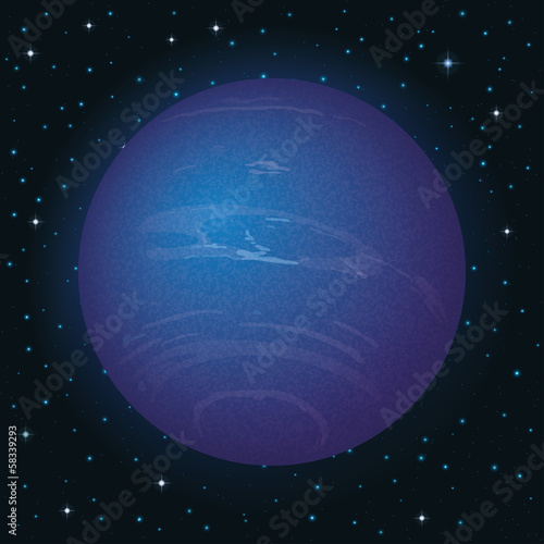 Planet Neptune in space