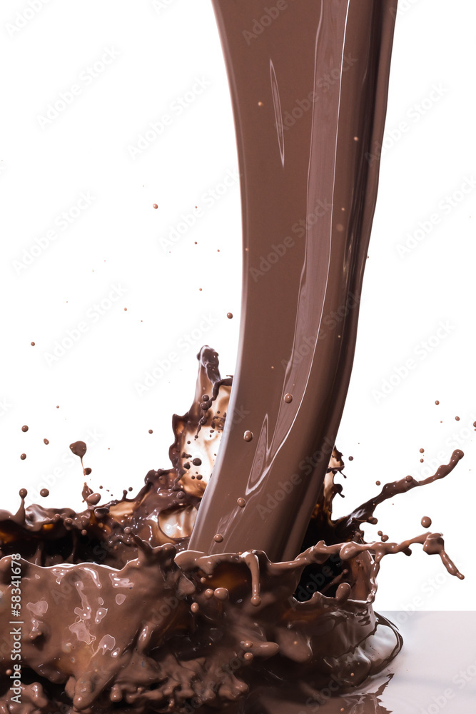 Fototapeta premium hot chocolate splash