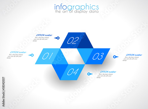 Infographic Design Template with modern flat style.