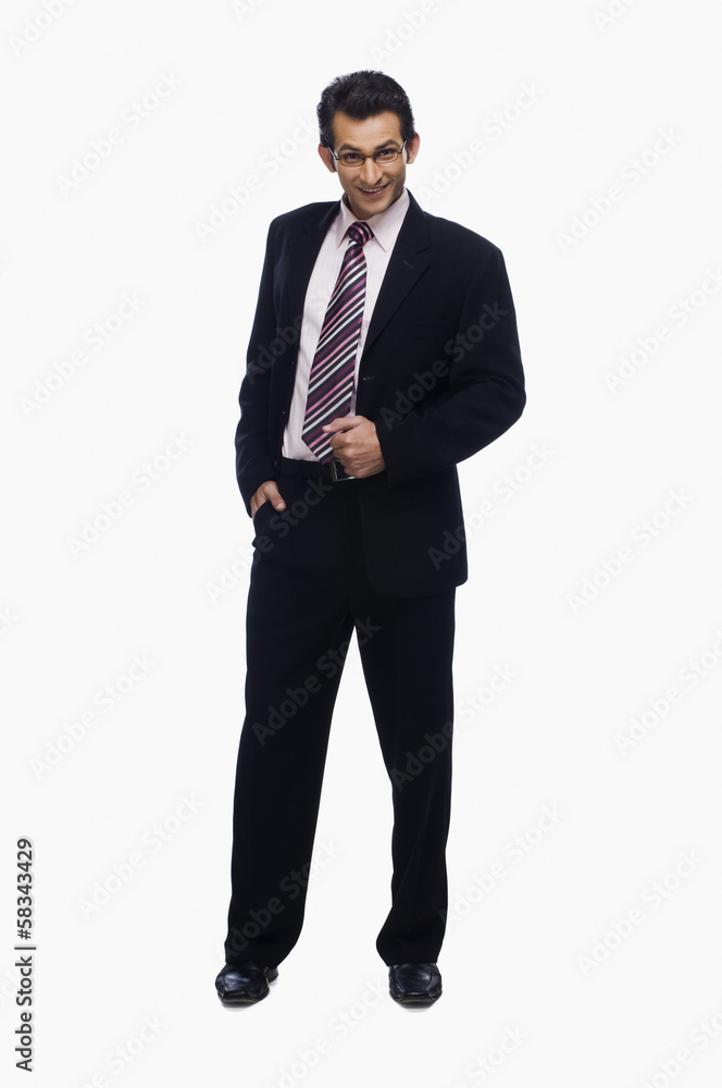 Portrait of a businessman standing with his hand in pocket Portrait of a businessman standing with his hand in pocket