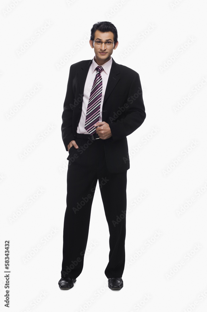 Portrait of a businessman standing with his hand in pocket Portrait of a businessman standing with his hand in pocket