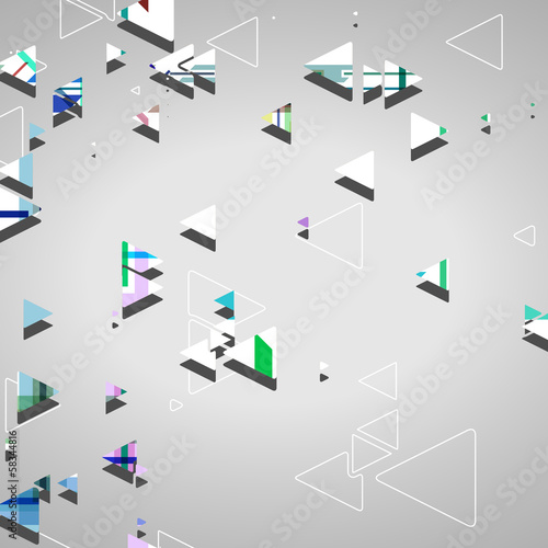 Abstract geometric shapes, dynamic illustration.