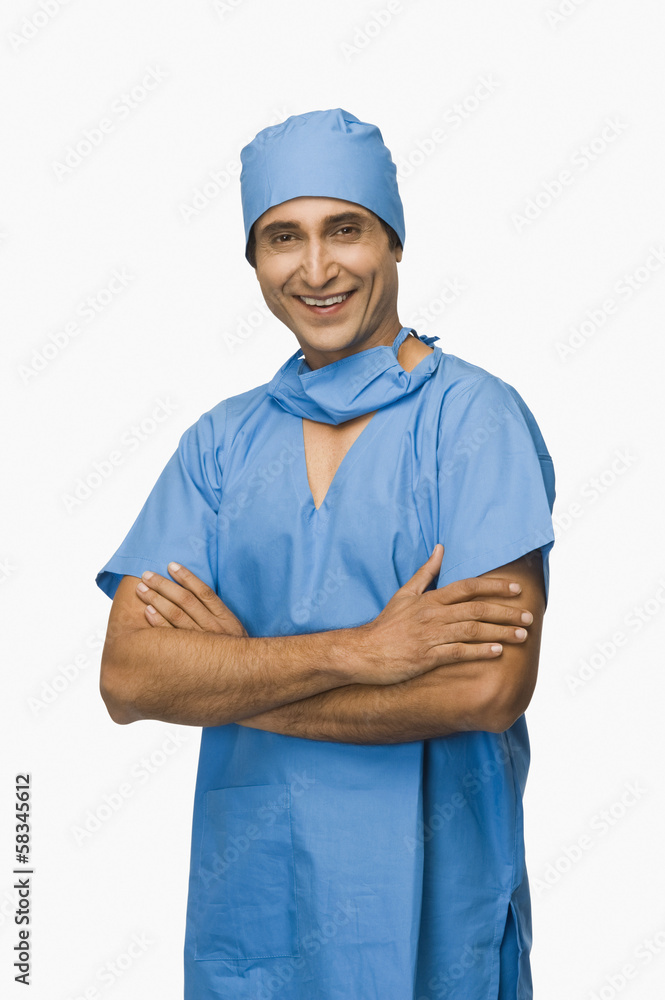 Portrait of a surgeon smiling Portrait of a surgeon smiling