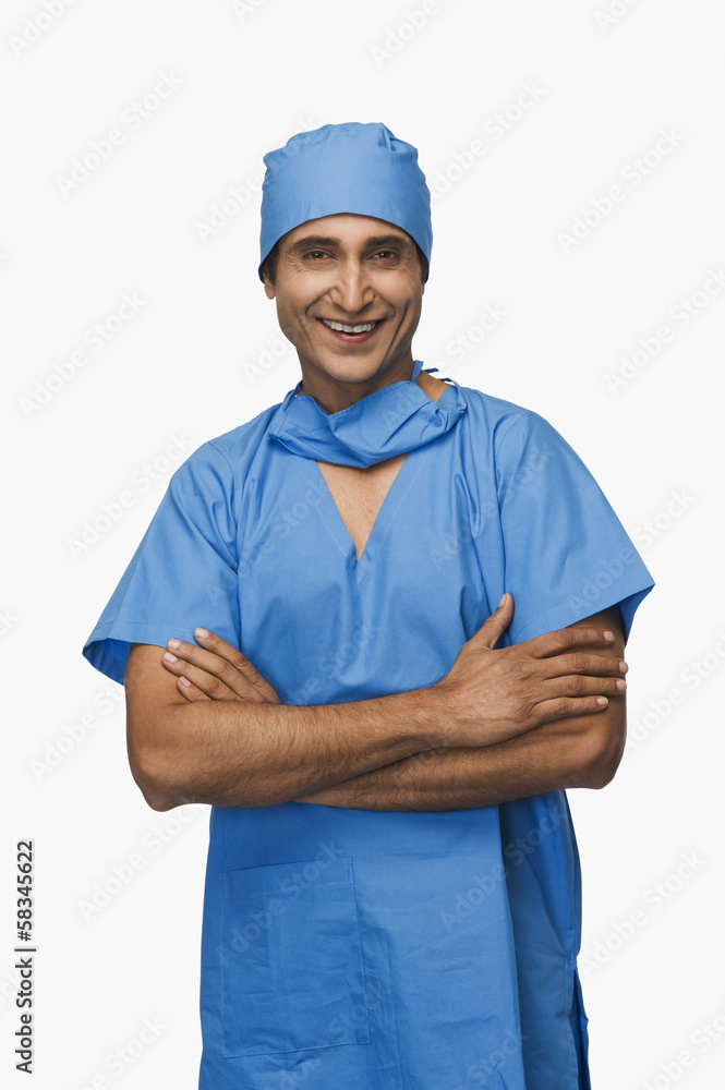 Portrait of a surgeon smiling Portrait of a surgeon smiling