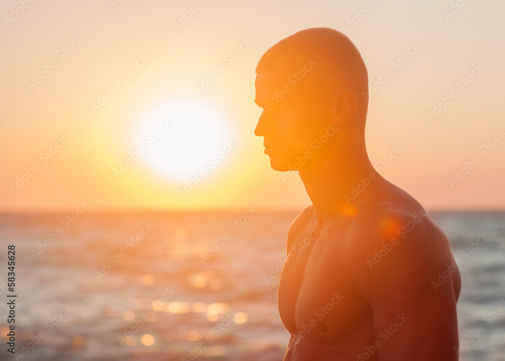  man at sunset