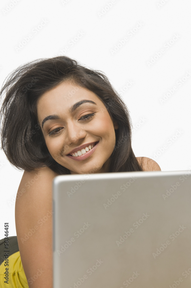 Woman working on a laptop Woman working on a laptop