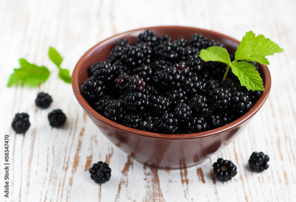 Bowl of Blackberries Bowl of Blackberries