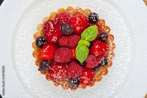 Cake with fresh berries