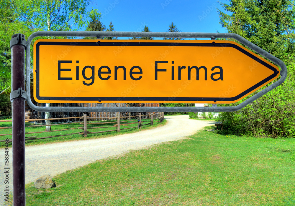 Fototapeta premium Strassenschild 3 - Eigene Firma