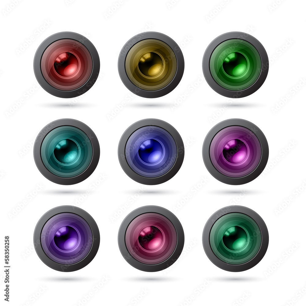 Camera Lens Icons Camera Lens Icons