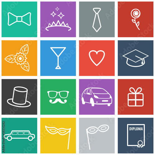 Flat Prom Icons