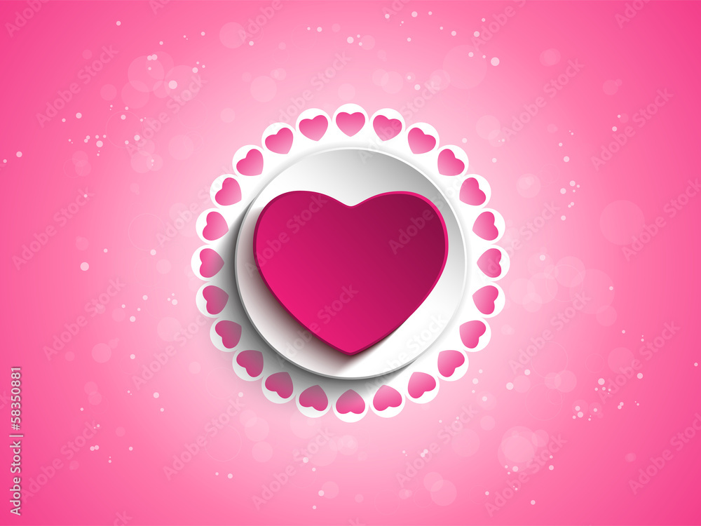 Valentine Day Love Heart Pink Background