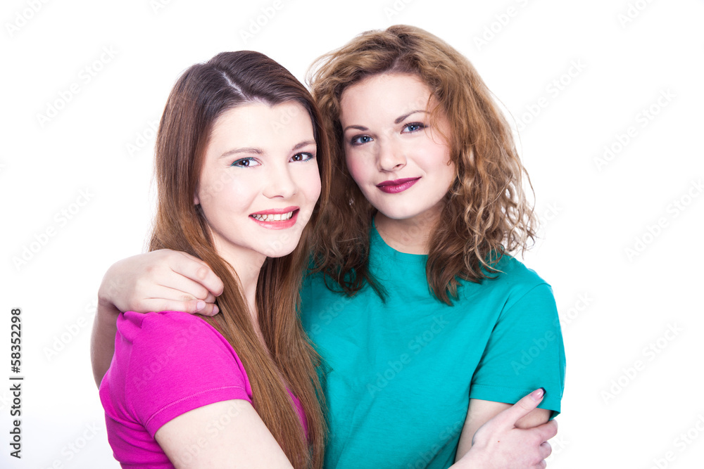 Two young women friends