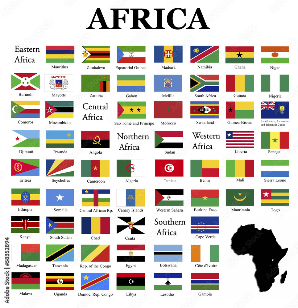 Obraz premium Flags of Africa
