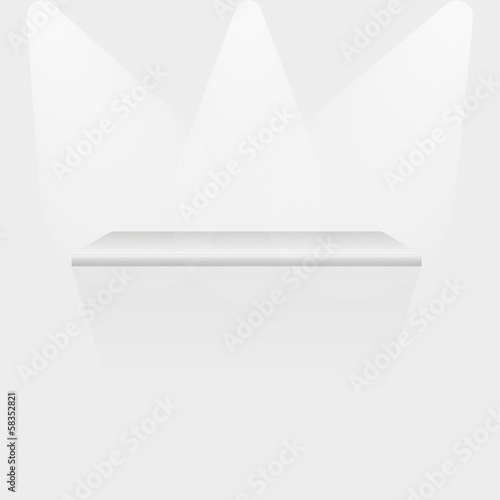 Vector empty shelf
