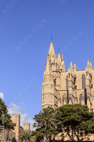 Kathedrale in Palma de Mallorca - Blick auf die T  rme