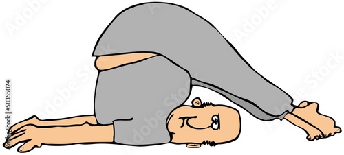 Tableau sur toile Man stretching