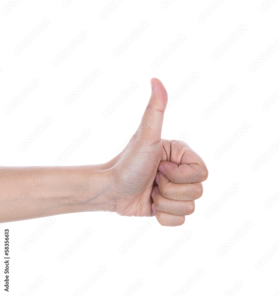 Hand like concept isolated on white background Hand like concept isolated on white background