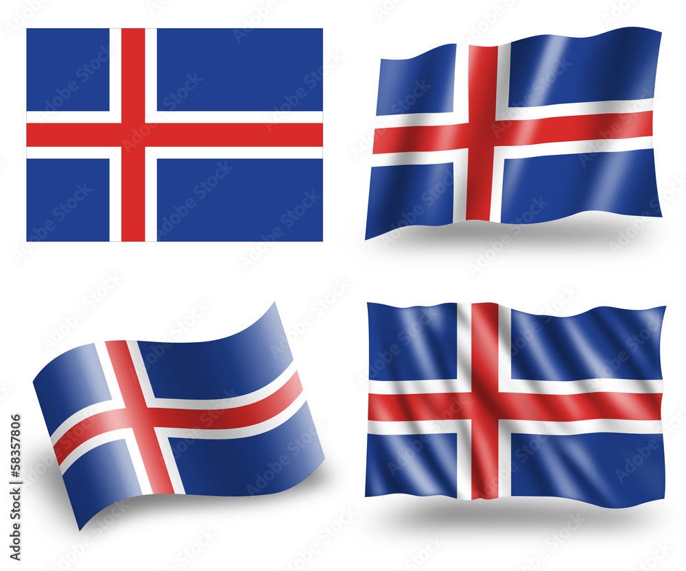 Fototapeta premium Flag of Iceland