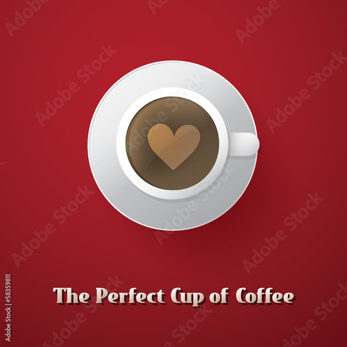 I Love Coffee - Coffee Cup Illustration