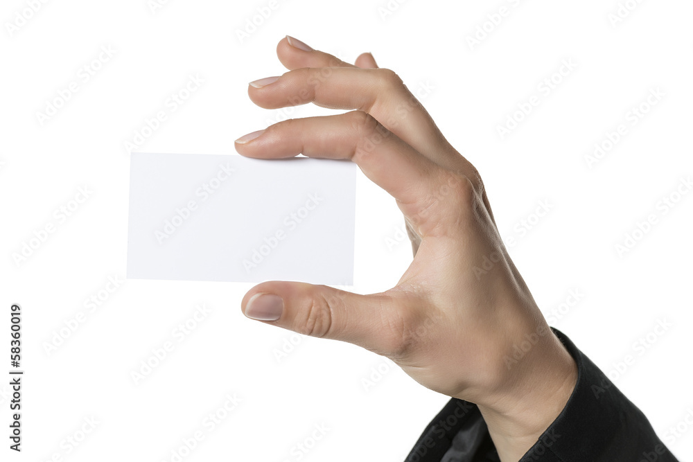Obraz premium business card in hand