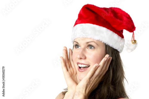 Laughing Santa Claus Woman