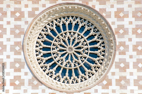 Rose window, Santa Maria di Collemaggio, L'Aquila, Italy