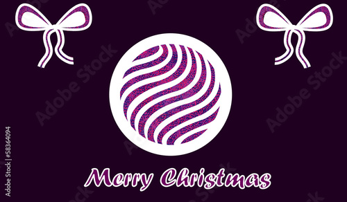 Pink-purple Merry christmas wish
