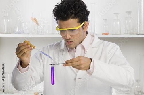 Photography Scientist experimenting in a laboratory