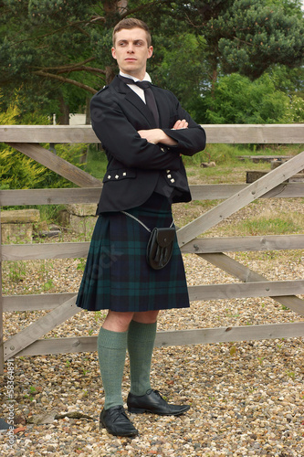 фотографія Handsome young Scotsman in a kilt