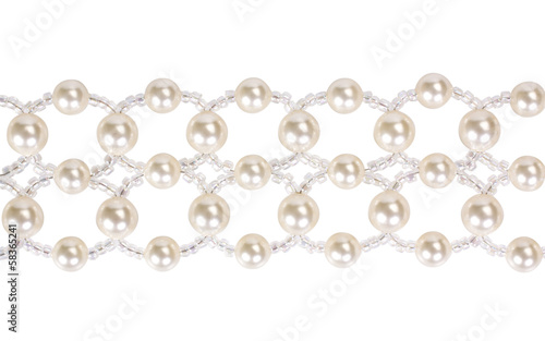 Close-up of a pearl choker