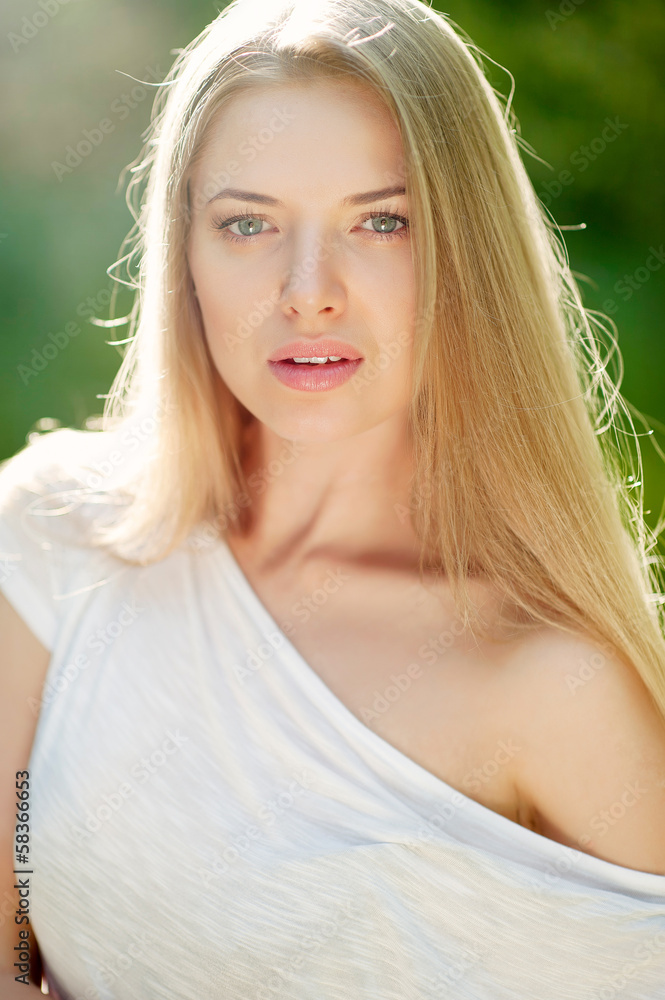 Beautiful woman face - closeup Beautiful woman face - closeup