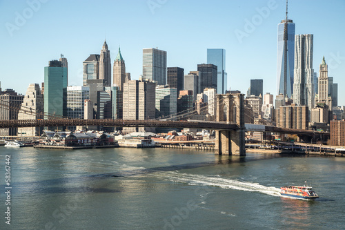 Dekoracja na wymiar  new-york-city-brooklyn-bridge-downtown-skyline