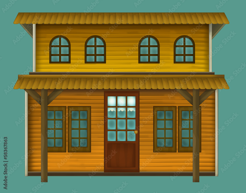 Fototapeta premium Wild west - western - illustration for the children