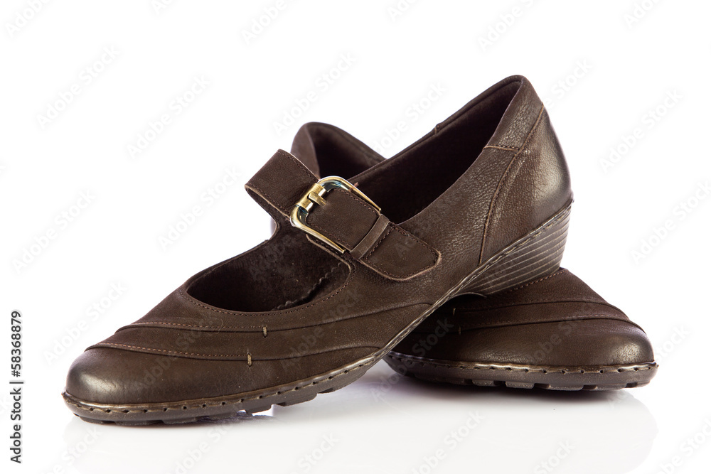 women shoes on white background women shoes on white background
