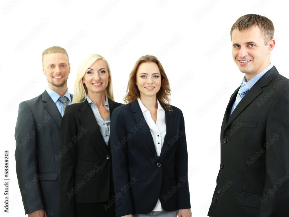 Group of business people isolated on white Group of business people isolated on white